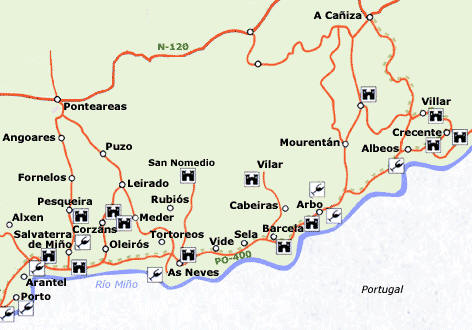 Ruta del vino Rías Baixas: As Neves, Arbo, Crecente