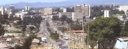 Vista de la ciudad de Addis Abeba, capital de Etiopía