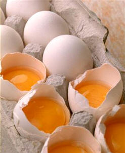 La cáscara de los huevos pueden acoger bacterias de salmonella  al pasar por el oviducto de las aves durante la puesta