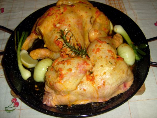 Recetas para compartir: Pollo al horno con patatas al estilo Hasselback