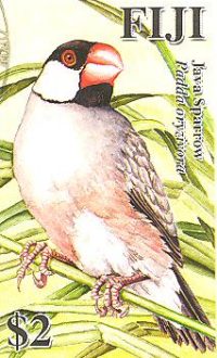 Filatelia: Pájaros del Pacífico: Daligavula padda oryzivora