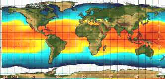 distribución de temperaturas mundiales