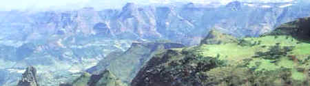 Vista de la cordillera de Simen, en donde se sitúa el pico Ras Dashen Terara, el más alto de Etiopía (4. 620 m.)
