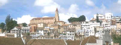 Vista parcial de Antananarivo, capital de Madagascar