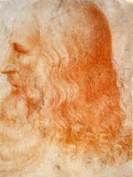 Autorretrato de perfil de Leonardo Da Vinci