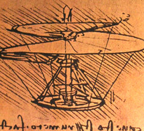 Diseño original y reproducción a escala de la hélice de Leonardo